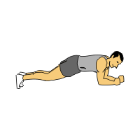 Isometric exercises - plank bridge