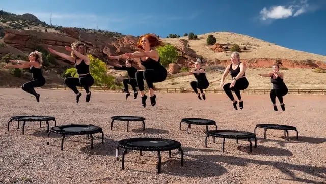 3. Trampoline exercise class