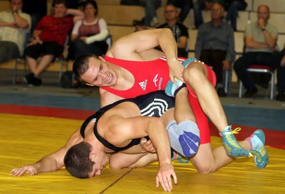 One man trying to pin another