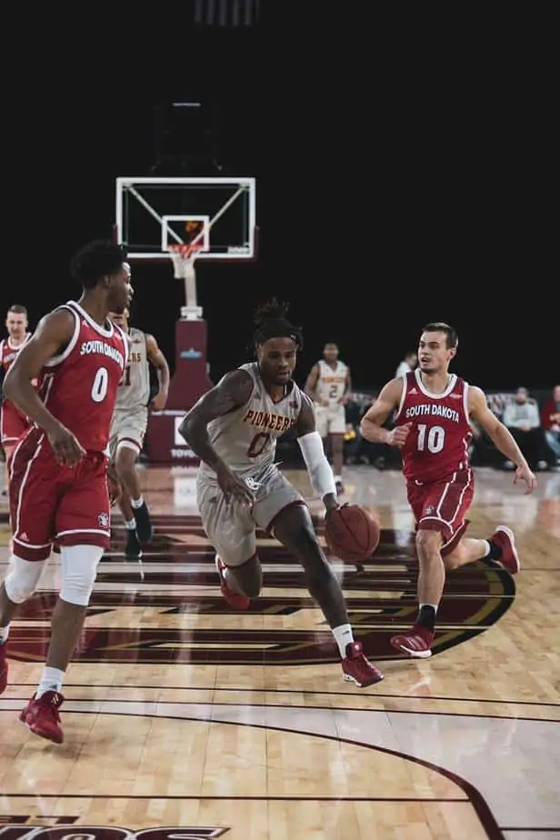 Basketball player driving